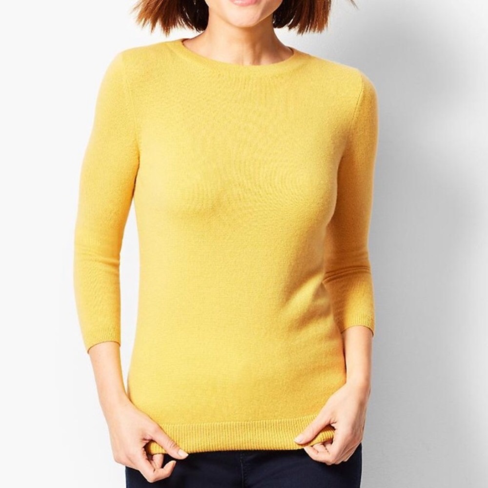 Talbot’s 100% Cashmere Yellow Sweater